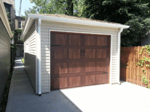 New one-car garage installed by Indiana Garage Guys that increases home value